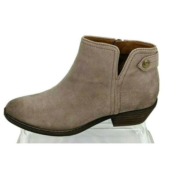 Zodiac Taupe Madison Ankle Bootie Vegan Faux Suede - Picture 12 of 12